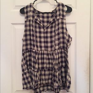 Anthropologie gingham tunic